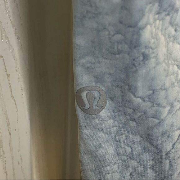 Lululemon Fast and Free Tight 25" *Nulux City Grit White Blue Fog Size 2 - Picture 5 of 9